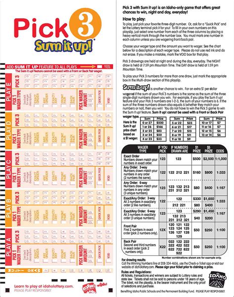 idaho lottery pick three night.